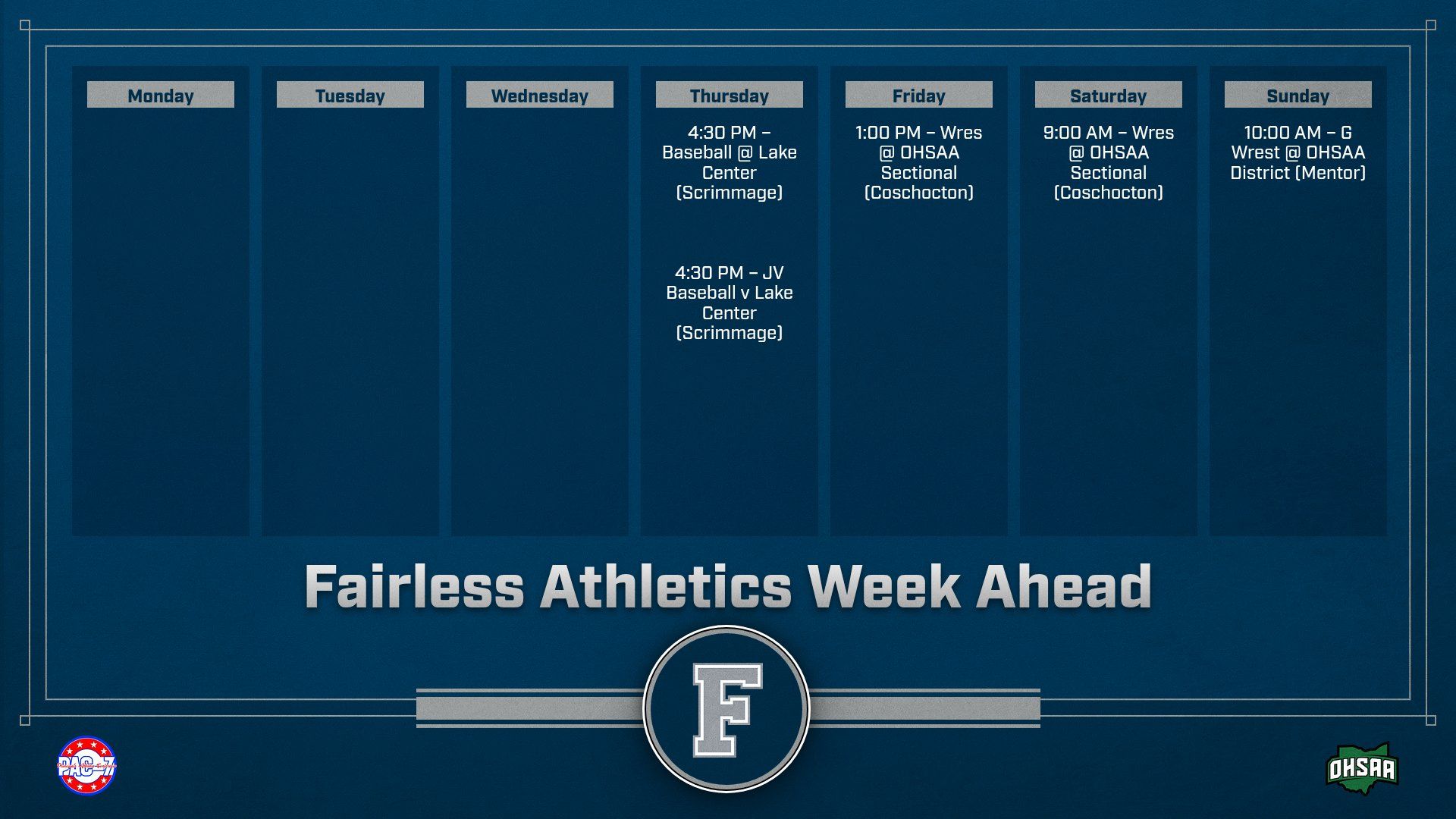 Multi Format Week Ahead Landscape 28